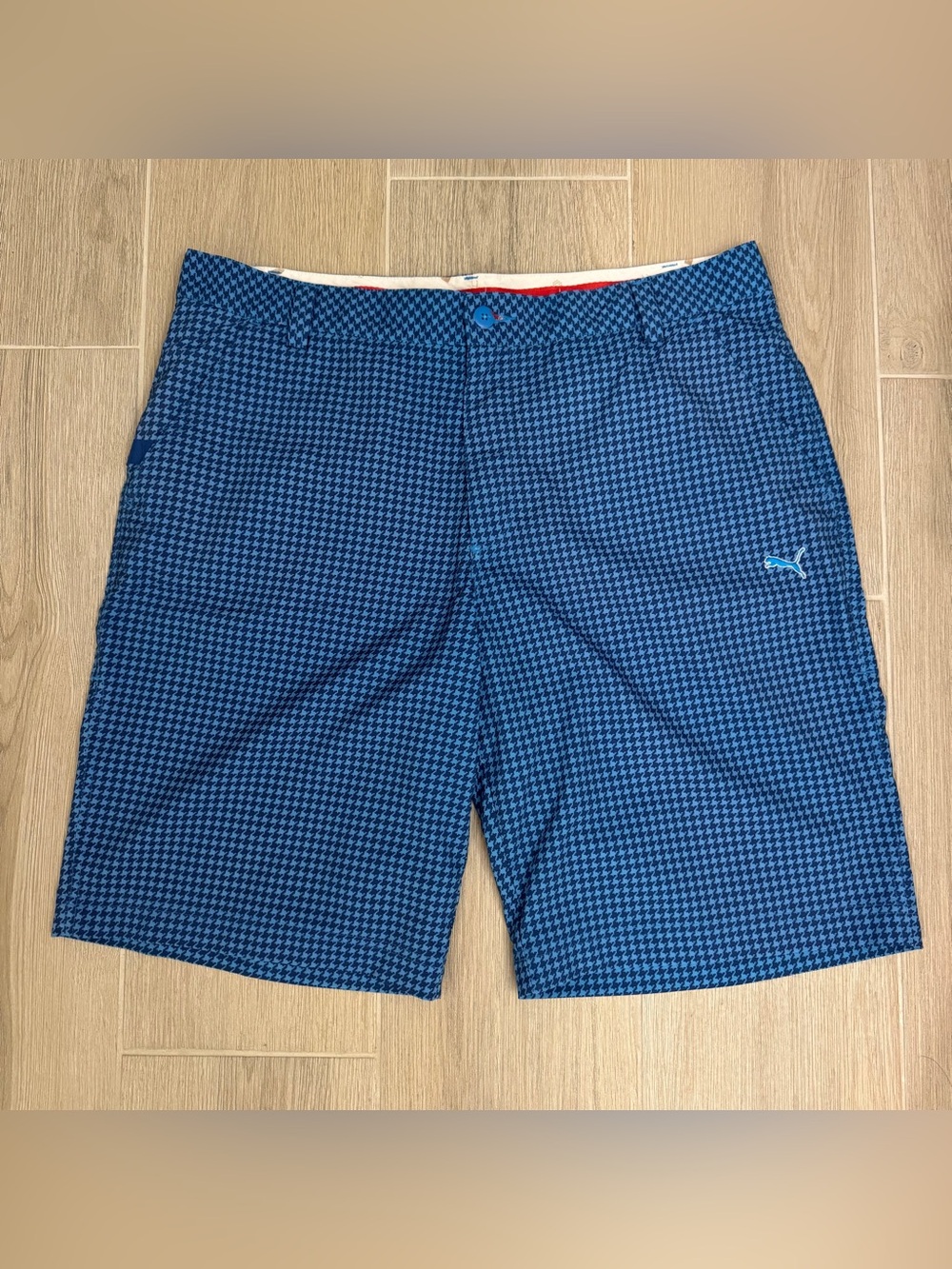 Puma Men’s Blue Houndstooth Golf Shorts ⛳️
